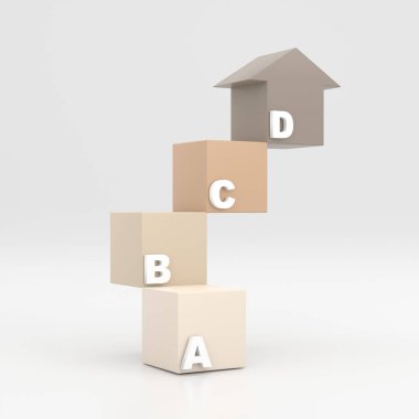 3D. infographic chart template in modern style in an arrow shap