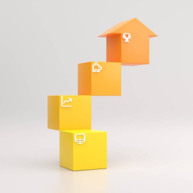 3D. infographic chart template in modern style in an arrow shap