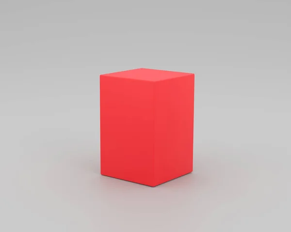 専門家発表のための幾何学的背景に赤い表彰台をきれいにします — ストック写真