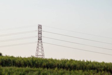 Yüksek gerilim enerji nakil hattı.