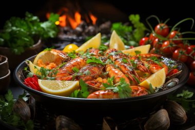 Kendinizi Portekiz Cataplana 'mızla bir aşçılık yolculuğuna sokun, deniz ürünleri senfonisi kıyı tatlarını yakalıyor, gıda sanatı ve fotoğraf objektifinden sunuluyor. Ai Sanat