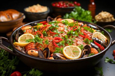 Kendinizi Portekiz Cataplana 'mızla bir aşçılık yolculuğuna sokun, deniz ürünleri senfonisi kıyı tatlarını yakalıyor, gıda sanatı ve fotoğraf objektifinden sunuluyor. Ai Sanat