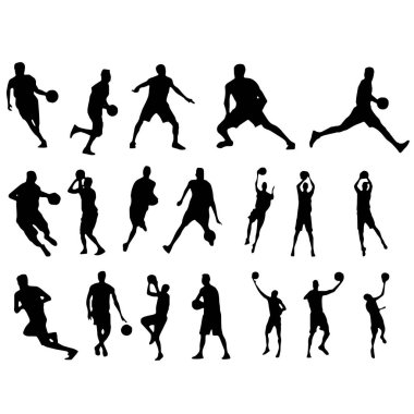 Beyzbol Oyuncuları Siluetleri 'nin vektör kümesi
