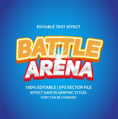 savaş arenası 3d düzenlenebilir metin efekti