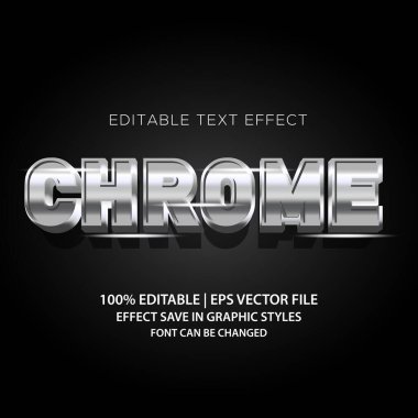 krom 3d düzenlenebilir metin efekti