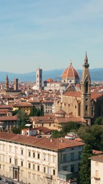 Stadtbild Von Florenz Vertikales Video — Stockvideo