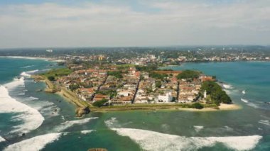 Sri Lanka 'daki Galle Hollanda Kalesi' nin havadan görüntüsü
