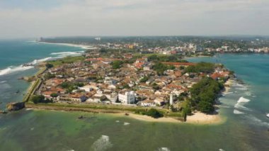 Sri Lanka 'daki Galle Hollanda Kalesi' nin havadan görüntüsü