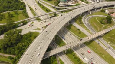 Aerial view of highway in Kuala Lumpur