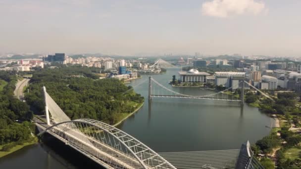 Aerial View Putrajaya Sunny Day — Stockvideo