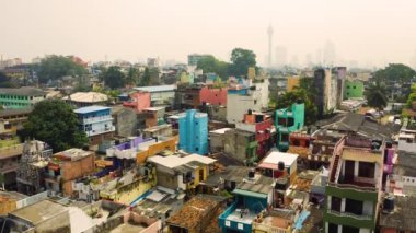 Aerial view of residential district of Colombo
