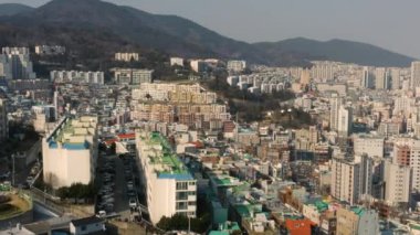 Busan 'ın yerleşim bölgesi. Hava görünümü