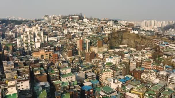 Pemandangan Udara Dari Distrik Residensial Seoul — Stok Video