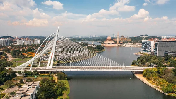 Malasia Putrajaya Enero 2023 Vista Aérea Del Puente Seri Wawasan — Foto de Stock