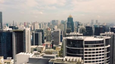 Bonifacio Global City 'nin havadan görüntüsü. Taguig, Metro Manila, Filipinler 'de bir finans işyeri.