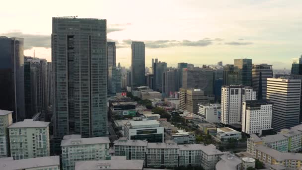 Bonifacio Global City Nin Havadan Görüntüsü Taguig Metro Manila Filipinler — Stok video