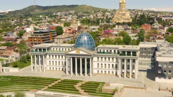 Grúzia Tbiliszi Aipril 2023 Ünnepségek Állami Palotája Egykori Elnöki Rezidencia — Stock videók