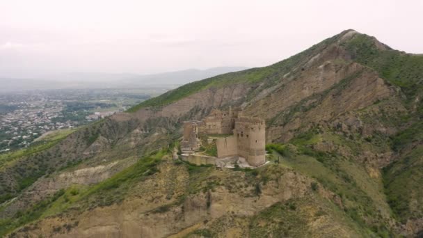 Festung Ksani Georgien Luftaufnahme — Stockvideo