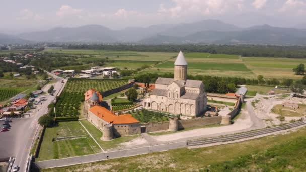 Aerial View Alaverdi Monastery Georgia — Wideo stockowe