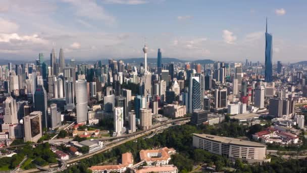 Vista Aérea Kuala Lumpur City Día Soleado — Vídeos de Stock