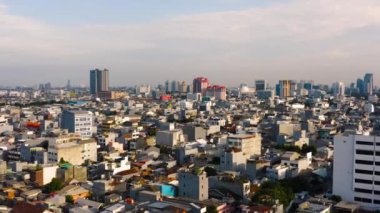 Jakarta 'nın yerleşim bölgeleri. Hava görünümü