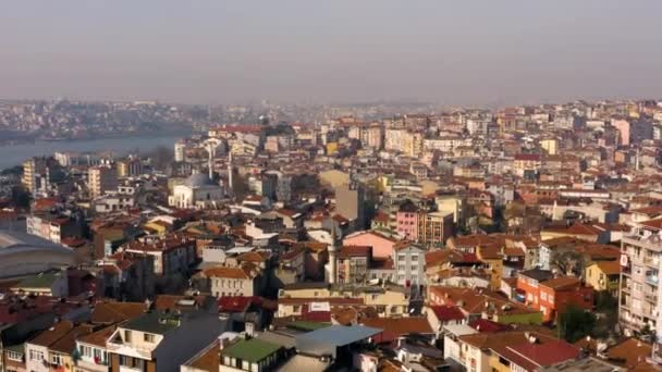 Luftaufnahme Des Stadtteils Beyoglu Istanbul — Stockvideo