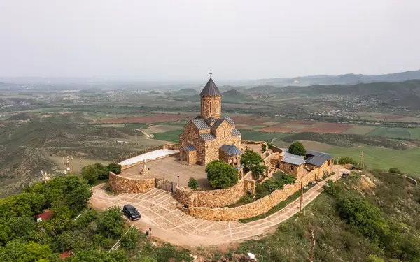 格鲁吉亚Kvemo Kartli地区Bolnisi市圣彼得和保罗修道院 图库照片