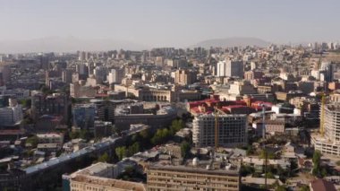 Erivan 'ın havadan görünüşü Ermenistan' ın başkenti