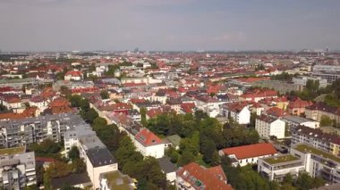 Münih 'in yerleşim bölgeleri. Hava görünümü