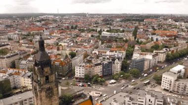 Batı Berlin 'in manzarası. Charlottenburg bölgesinin hava manzarası