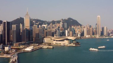 Hong Kong, Çin, 10 Mart 2025 - Hong Kong şehir silueti