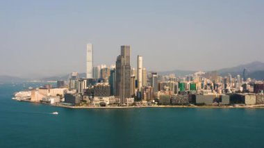 Hong Kong 'da Kowloon Yarımadası ve New Kowloon' dan oluşan Kowloon kentsel hava manzarası