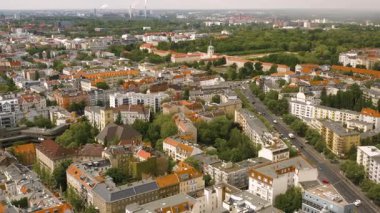 Batı Berlin 'in şehir manzarası. Charlottenburg bölgesinin hava manzarası