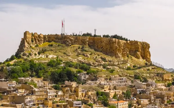 Türkiye 'deki Mardin Şatosu' nun hava görüntüsü