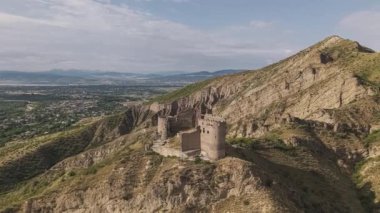 Gürcistan 'daki Ksani Kalesi' nin havadan görünüşü