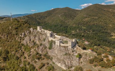 Gürcistan 'daki Modinakhe Kalesi' nin havadan görünüşü