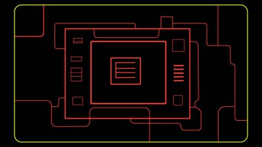 Çizgili teknoloji devre kartı vektör kavramı soyut arkaplan