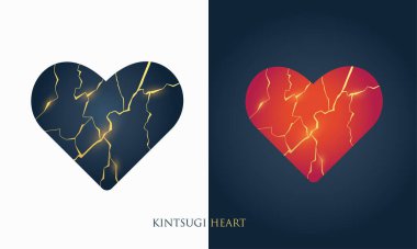 The Kintsugi of the Heart. Isolated Vector Illustration clipart