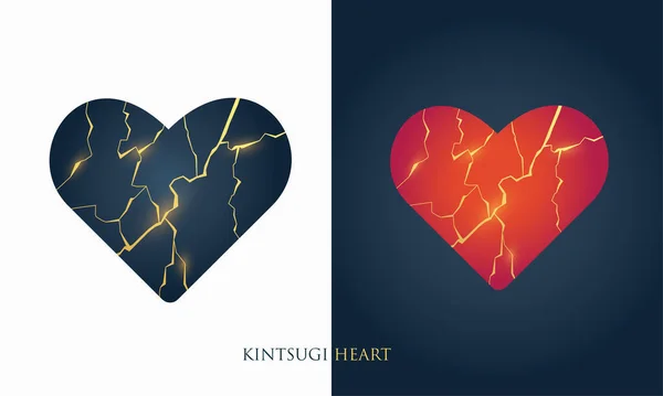 Stock vector The Kintsugi of the Heart. Isolated Vector Illustration