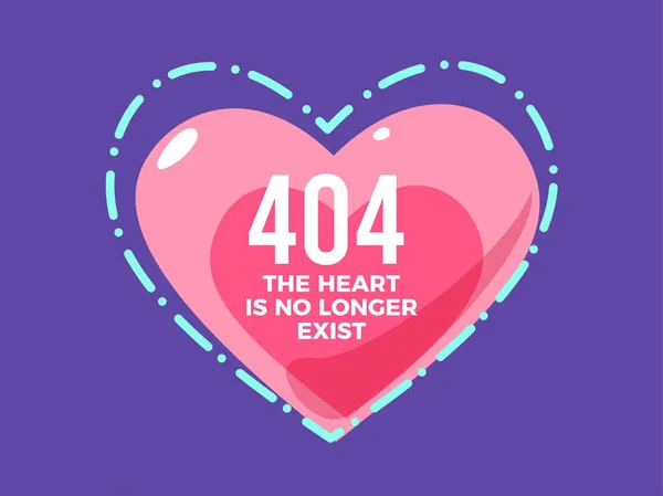 Illustration Heart Number 404 — Stock Vector