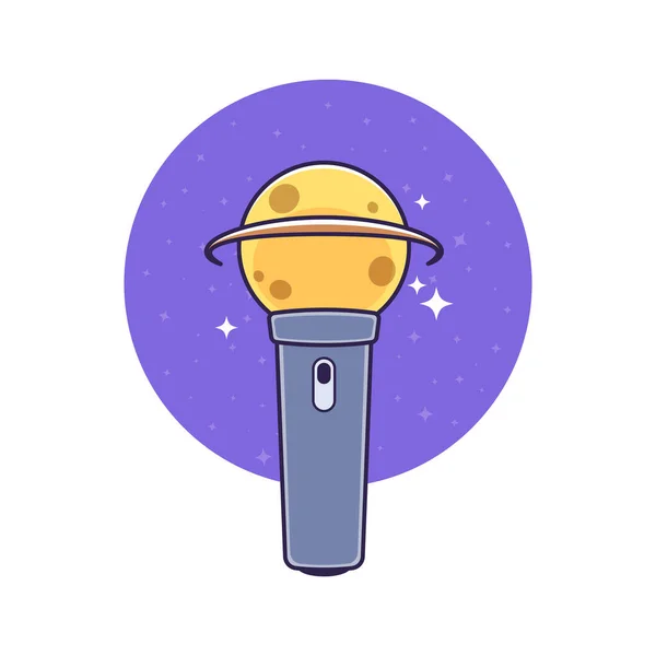 Microfone Yellow Planet Ilustração Vectorial Isolada —  Vetores de Stock