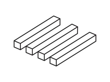 3 ve 4 numaralı illüzyon barı. İzole Vektör İllüstrasyonu