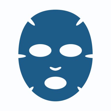 Koyu mavi bir maske. İzole Vektör İllüstrasyonu