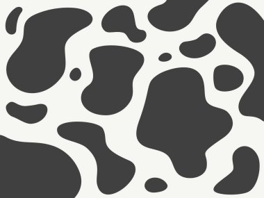 Siyah beyaz inek deseni. İzole Vektör İllüstrasyonu