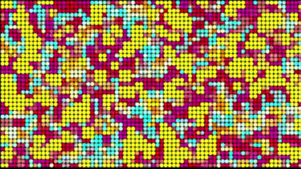 Abstract Animated Motion Background Glittering Multicolored Geometric Mosaic Wave Pattern — Stock Video