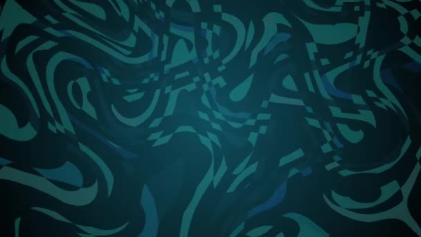 Цифровий Фон Маленьких Бірюзових Квадратів Футуристична Концепція Інформаційних Технологій Абстрактний — стокове відео