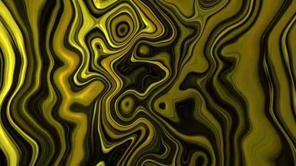 Auszug Aus Gold Flüssigen Holographischen Hintergrund Die Glatte Wellenoberfläche Flüssiger — Stockvideo