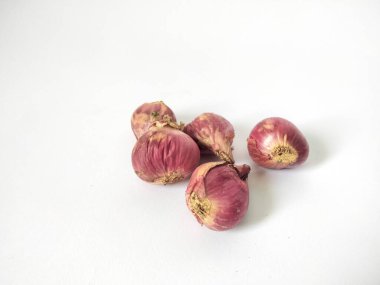 Kırmızı soğan beyaz arka planda izole edilmiş. Bitkiler