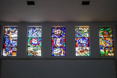 Cakarta 24 Eylül 2023 - Hollandalı Patri Glass 'ın Mandiri Müzesi' ne kurduğu Patri Glass Hollanda 'da 4 mevsim boyunca