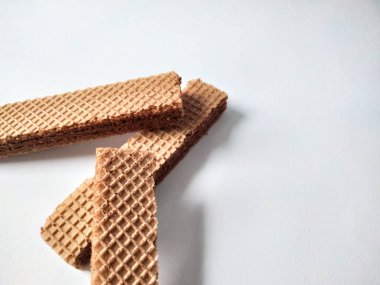 Beyaz bir arka plan üzerinde izole Çikolatalı gofret